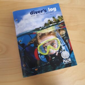 PADI Open Water Diver course logbook